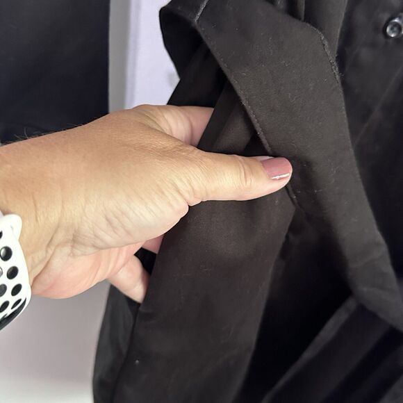 The Limited Short Sleeve Black Belted Shirt Dress Plus 4X Button Front Short NEW - Picture 5 of 11